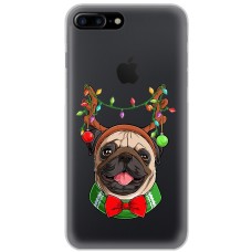 Чохол для iPhone 7 Plus / 8 Plus MixCase Новий рік мопс