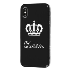 Чохол HQ glass для iPhone X / Xs королева чорний