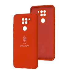 Чохол для Xiaomi Redmi Note 9 Full Premium Тризуб червоний
