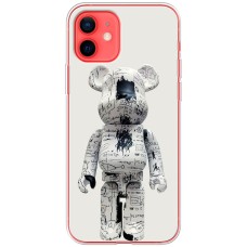 Чохол для iPhone 12 mini MixCase робот білий розпис