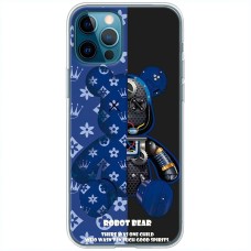 Чохол для iPhone 12 Pro MixCase робот лого на блакитному
