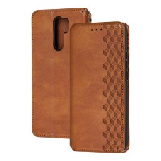 Чохол книжка для Xiaomi Redmi 9 Getman Cubic коричневий