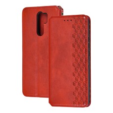 Чохол книжка для Xiaomi Redmi 9 Getman Cubic червоний