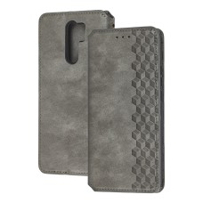 Чохол книжка для Xiaomi Redmi 9 Getman Cubic сірий