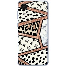 Чохол для Samsung Galaxy A03 Core (A032) MixCase Леопард Louis Vuitton мозаїка