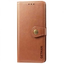 Шкіряний чохол книжка GETMAN Gallant (PU) для Xiaomi Redmi 13C / Poco C65 (Коричневий