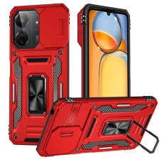 Ударостійкий чохол Camshield Army Ring для Xiaomi Redmi 13C / Poco C65 (Червоний / Re