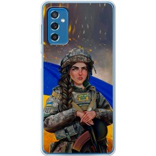 Чохол для Samsung Galaxy M52 (M526) MixCase патріотичні дівчина воїн