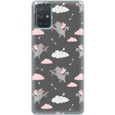 Чохол для Samsung Galaxy A71 (A715) MixCase день закоханих кіт купідон