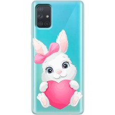 Чохол для Samsung Galaxy A71 (A715) MixCase день закоханих заєць із серцем