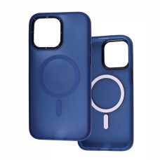 Чохол для iPhone 15 Pro Max Total Matte MagSafe dark blue