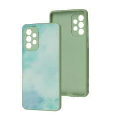 Чохол для Samsung Galaxy A52 Marble Clouds turquoise