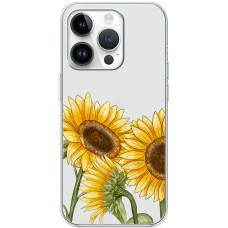 Чохол для iPhone 15 Pro Mixcase квіти три соняшники