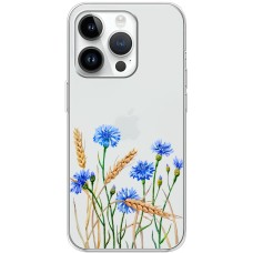 Чохол для iPhone 15 Pro Mixcase квіти волошки в пшениці