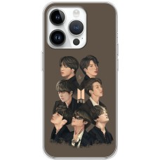 Чохол для iPhone 15 Pro MixCase BTS на коричневому