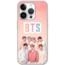 Чохол для iPhone 15 Pro MixCase BTS на рожевому