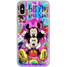 Чохол для iPhone X / Xs MixCase графіті Mickey and Minnie mouse