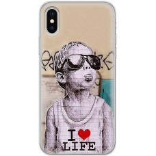 Чохол для iPhone X / Xs MixCase графіті I love life