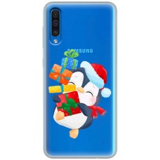 Чохол для Samsung Galaxy A50 / A50s / A30s MixCase Новий рік пінгвін з подарунками