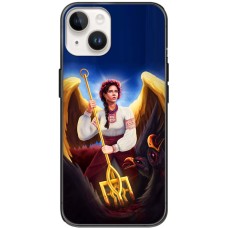 Чохол для iPhone 15 MixCase патріотичні українка ангел з тризубо