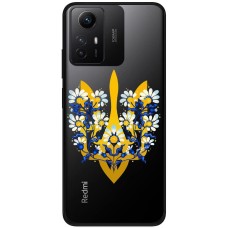 Чохол для Xiaomi Redmi Note 12S MixCase патріотичні тризуб в квітах