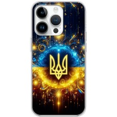 Чохол для iPhone 15 Pro MixCase патріотичні Тризуб у колі