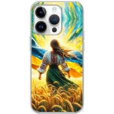 Чохол для iPhone 15 Pro MixCase патріотичні дівчина в полі