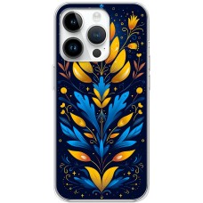 Чохол для iPhone 15 Pro MixCase патріотичні жовто-блакитний орнамент