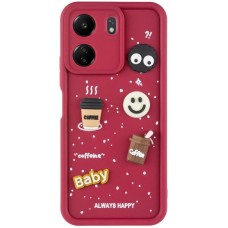 Чохол TPU Toys Case для Xiaomi Redmi 13C / Poco C65 Red / Always Happy