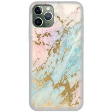 Чохол для iPhone 11 Pro MixCase мармур рожево-бірюзовий
