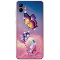 Чохол для Samsung Galaxy A04e (A042) MixCase зі стразами Butterflies