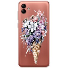 Чохол для Samsung Galaxy A04e (A042) MixCase зі стразами Ice Cream Flowers