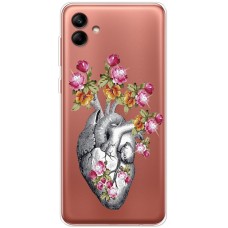 Чохол для Samsung Galaxy A04e (A042) MixCase зі стразами Heart
