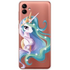 Чохол для Samsung Galaxy A04e (A042) MixCase зі стразами Unicorn Queen