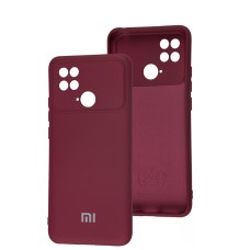 Чохол для Xiaomi Poco С40 Silicone Full camera marsala