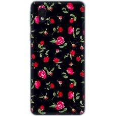 Чохол для Samsung Galaxy A01 Core (A013) MixCase квіти піони на чорному