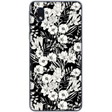 Чохол для Samsung Galaxy A01 Core (A013) MixCase квіти чорно-білі