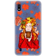 Чохол для Samsung Galaxy A10 (A105) MixCase осінь дівчина з віночком