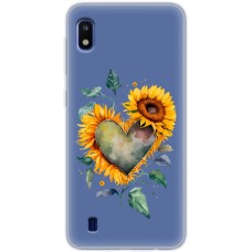 Чохол для Samsung Galaxy A10 (A105) MixCase осінь соняшник з серцем