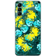 Чохол для Samsung Galaxy A04S (A047) MixCase патріотичні жовто-блакитні квіти