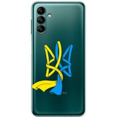 Чохол для Samsung Galaxy A04S (A047) MixCase патріотичні синє-жовтий Тризуб