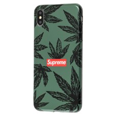 Чохол для iPhone Xs Max IMD "темна canabis"