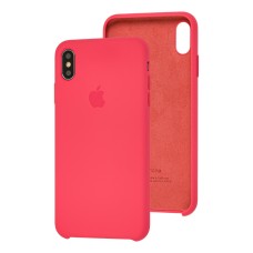 Чохол Silicone для iPhone Xs Max Premium case гібіскус