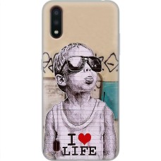 Чохол для Samsung Galaxy A01 (A015) MixCase графіті I love life