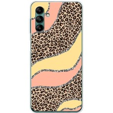 Чохол для Samsung Galaxy A04S (A047) MixCase Леопард жовто-рожевий