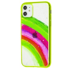 Чохол для iPhone 11 Colorful Rainbow зелений