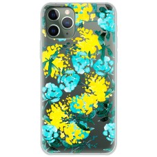 Чохол для iPhone 11 Pro MixCase патріотичні жовто-блакитні квіти