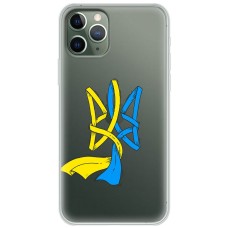 Чохол для iPhone 11 Pro MixCase патріотичні синє-жовтий Тризуб