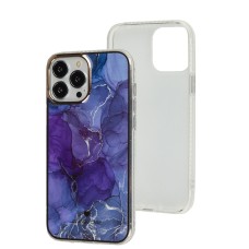 Чохол для iPhone 13 Pro Max Мармур purple