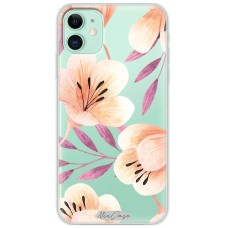 Чохол для iPhone 11 Mixcase квіти магнолії бежеві